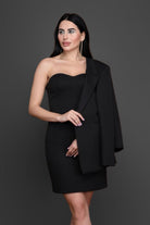 Capella Blazer Set - Black Elegance - Meeami Fashion