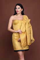 Champagne Statement Ensemble - Brocade Fashion - Meeami Fashion