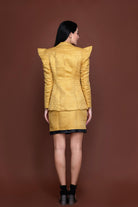 Champagne Statement Ensemble - Brocade Fashion - Meeami Fashion