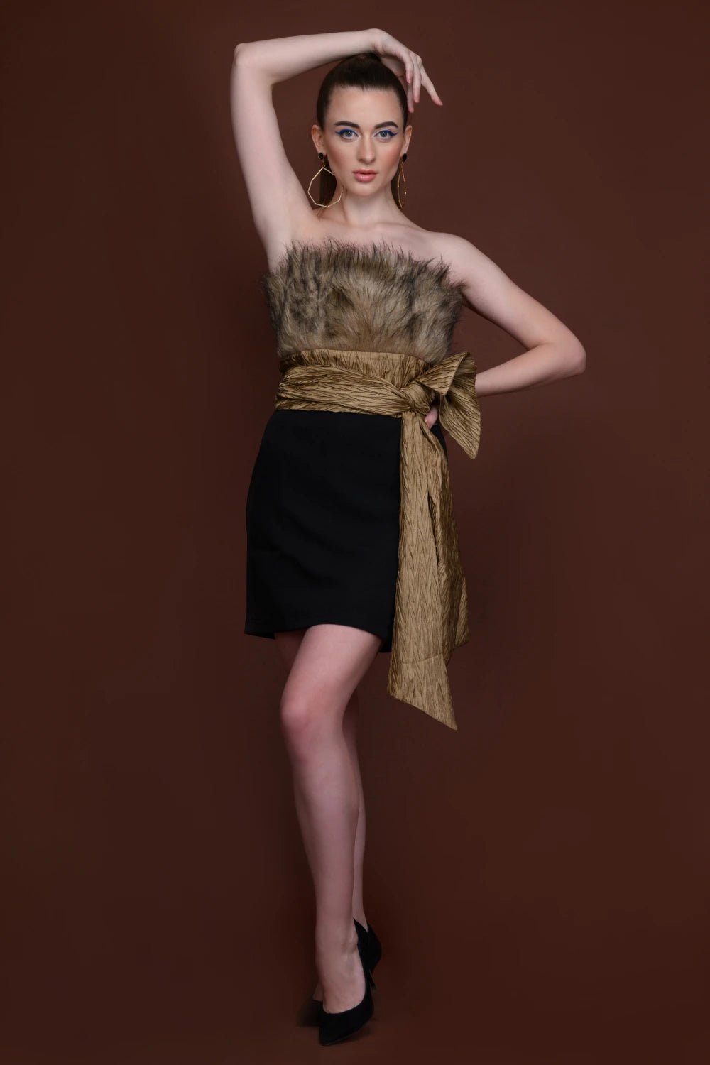 Flurry Brownie Dress - Meeami Fashion by Amit Bhardwaj