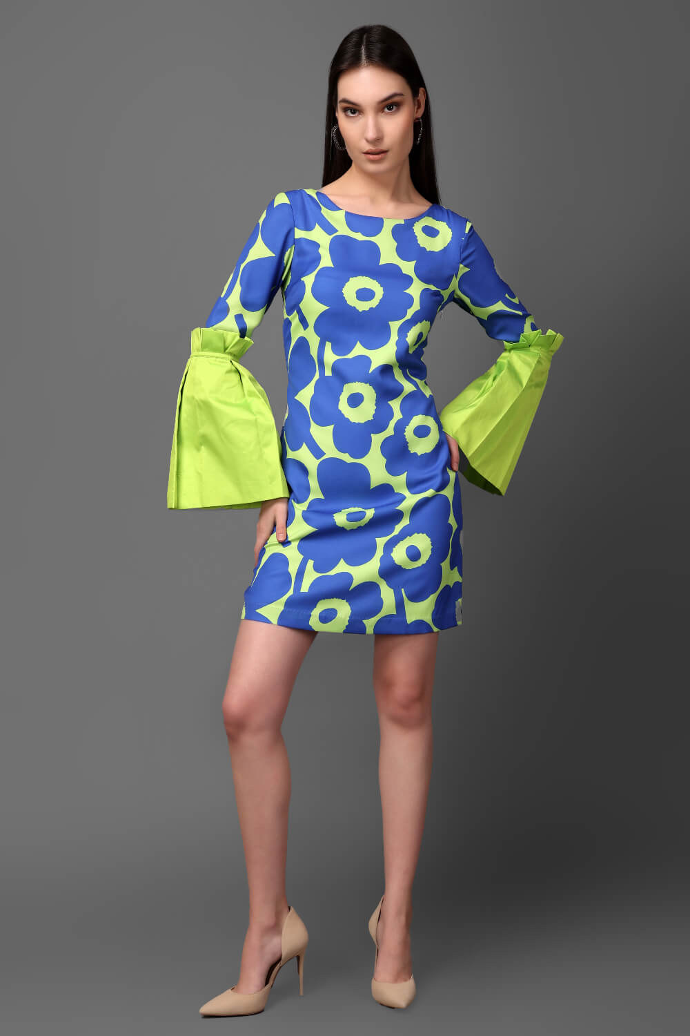 Green Puff Ice Dress - Meeami Fashion