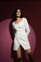 Ivory Vogue Blazer Dress - Meeami Fashion