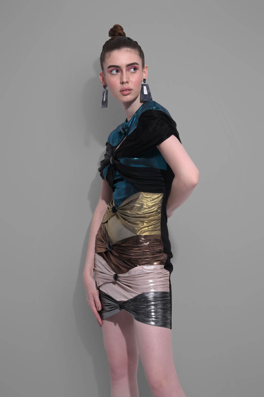 Metallic Rainbow Dress - Meeami Fashion