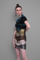 Metallic Rainbow Dress - Meeami Fashion