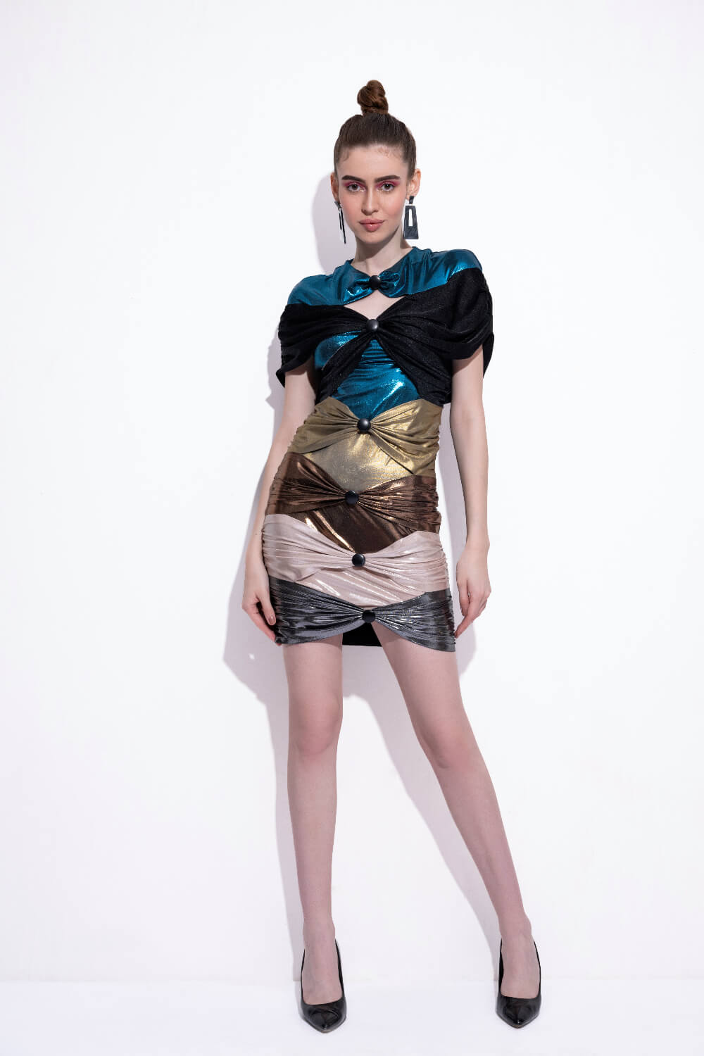 Metallic Rainbow Dress - Meeami Fashion