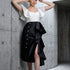 Noir & Blanc Flutter Sleeve Dress