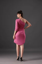 Pink Muse Dress - Stylish Crepe Dress - Meeami Fashion