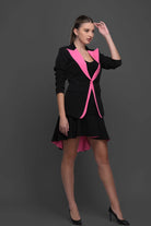 Pop Up Pink Blazer Set - Meeami Fashion