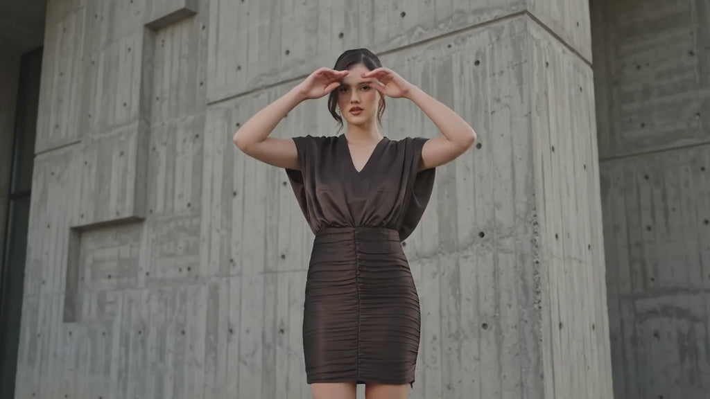 Satin Allure Dress - Satin Elegant Fashion - Meeami Fashion by Amit Bhardwaj