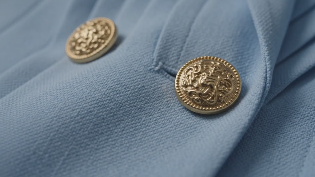 Azure Pleat Powder Blue Power - Suit - Meeami Fashion by Amit Bhardwaj