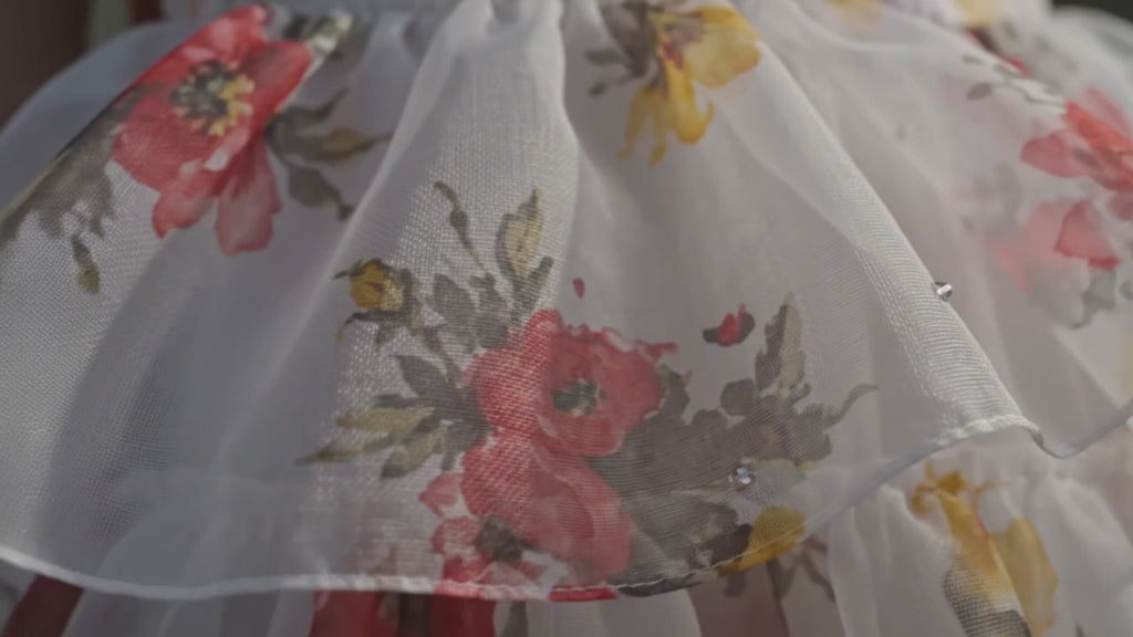 Floral Organza Dress - Summer Fashion - Meeami Fashion by Amit Bhardwaj