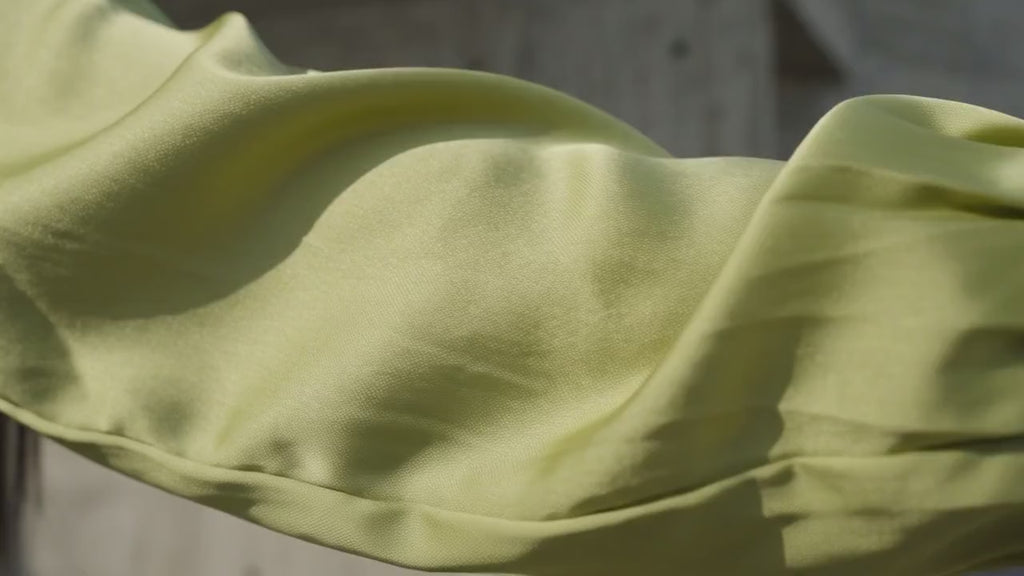Lime Liquid Satin Wrap Top - Meeami Fashion by Amit Bhardwaj