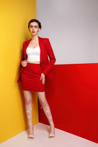 Red Valentine Reverie Coord Set - Meeami Fashion by Amit Bhardwaj