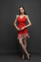 Red Web Dress - Meeami Fashion