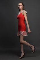 Red Web Dress - Meeami Fashion