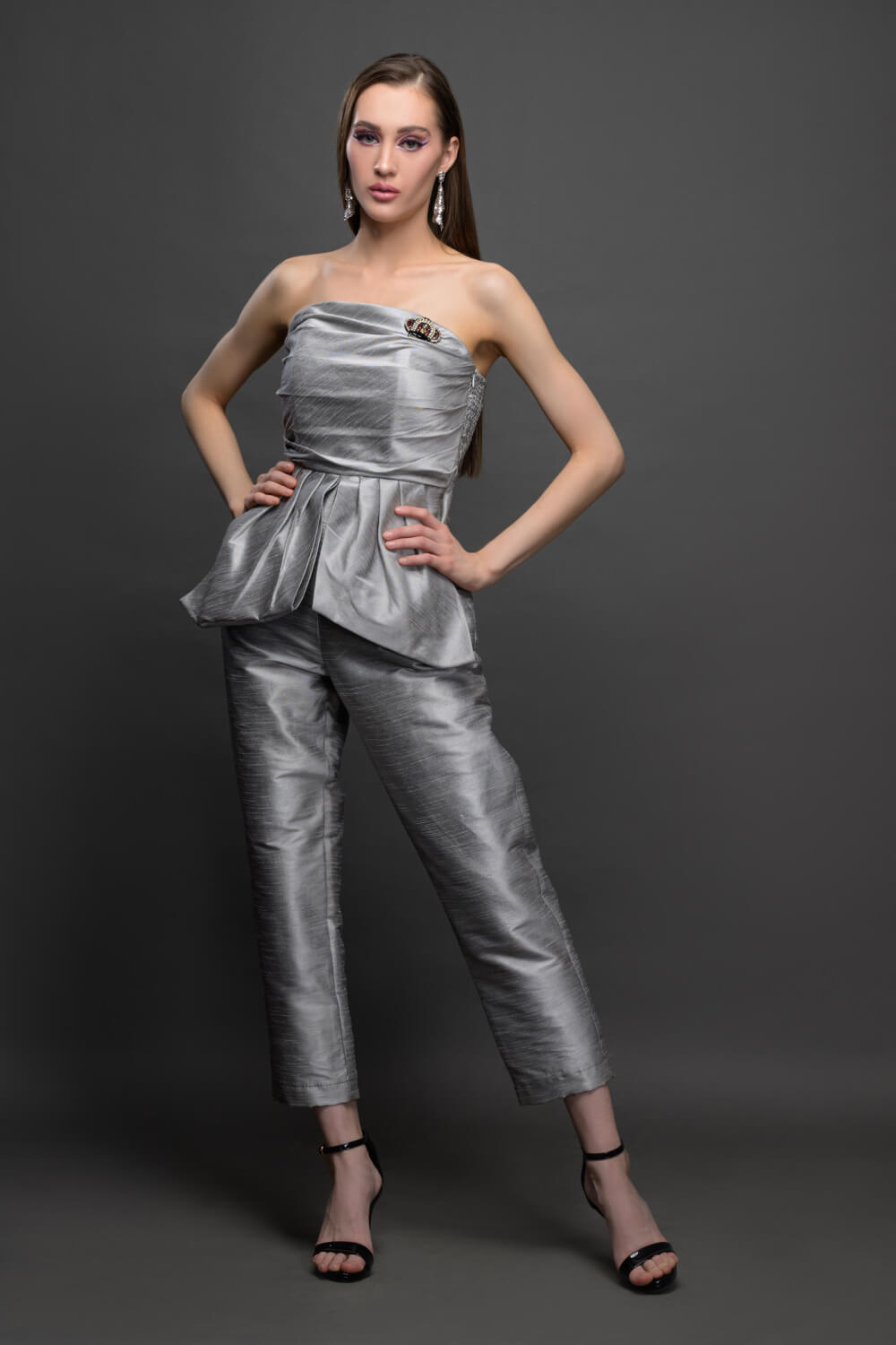 Silver Moonbeam Jumpsuit - Meeami Fashion