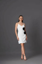 White Blossom Dress - Floral Elegance - Meeami Fashion