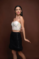 White Candy Sequin Coord Set - Meeami Fashion