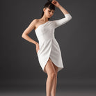White Cascade Dress - Everyday Fashion - Meeami Fashion