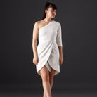 White Cascade Dress - Everyday Fashion - Meeami Fashion