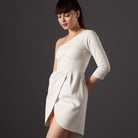 White Cascade Dress - Everyday Fashion - Meeami Fashion