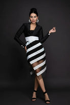 Zebra Chic Dress - Party Cocktail Dress - Meeami Fashion