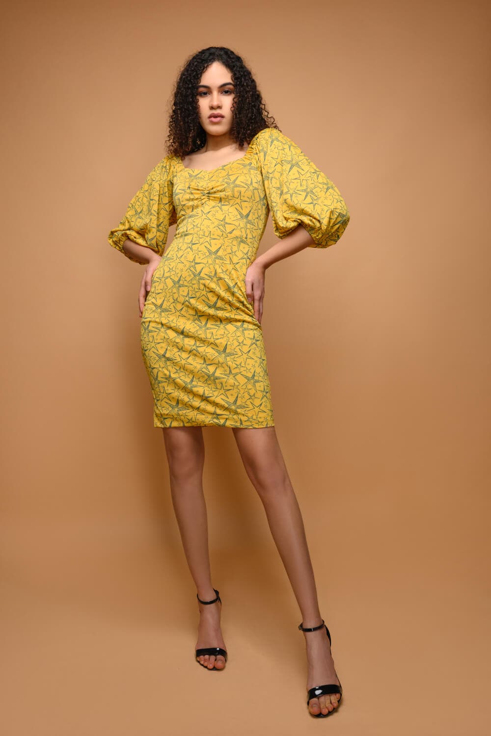 A- Line Yellow Dress