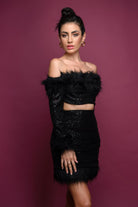 Black love Coord Set - Meeami Fashion