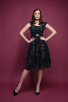 Golden Rose Dress - Meeami Fashion