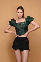 Green Berry - Puff Top - Meeami Fashion