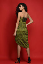 Green Bird Queen Long Dress - Meeami Fashion